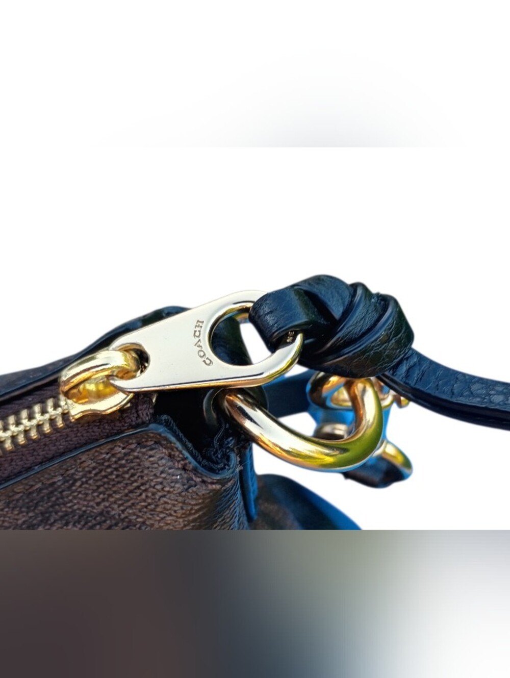 SOLD Coach Pennie Brown And Black Crossbody - Picture 10 of 16